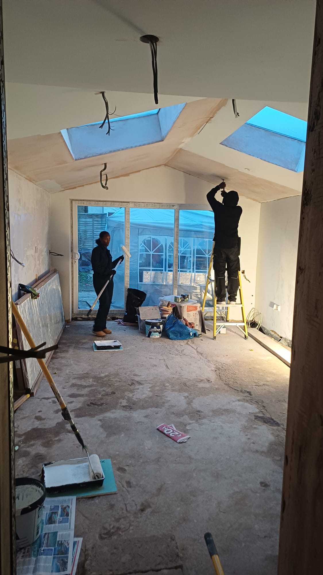 Extension renovation in progress